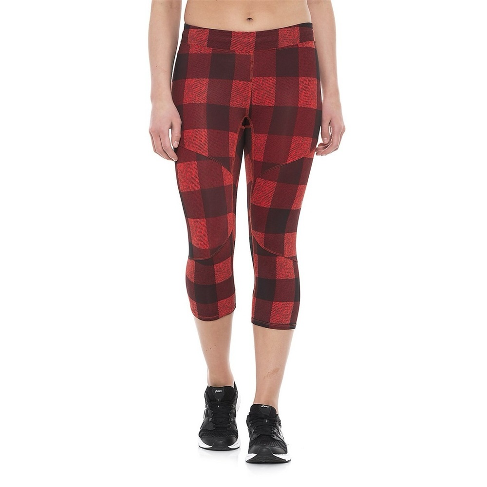 The‎ North Face Motis Capri III Red and Black Plaid Buffalo Capri Leggings